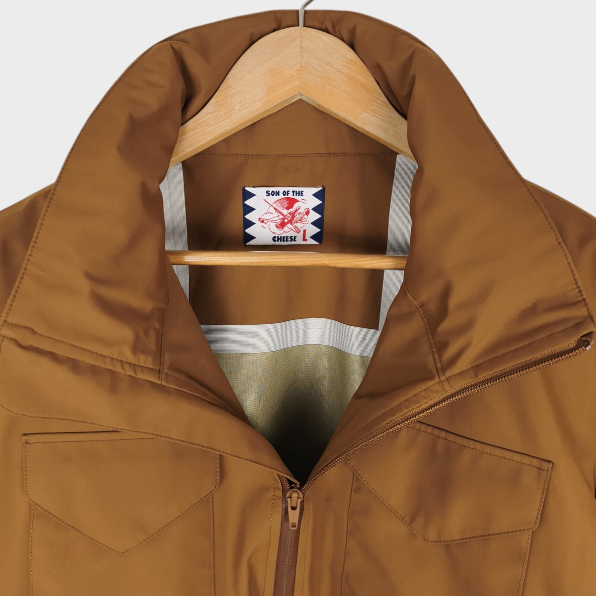 SON OF THE CHEESE Japan Men's Camel Waterproof 3 Layer Parka Jacket