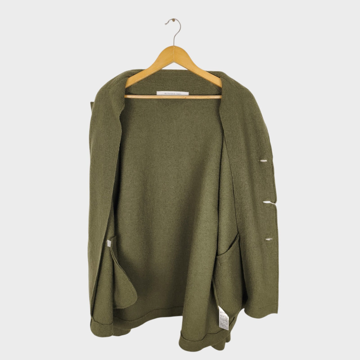 EEL PRODUCTS Men's Made in Japan 100% Wool Oversized Reading Coat