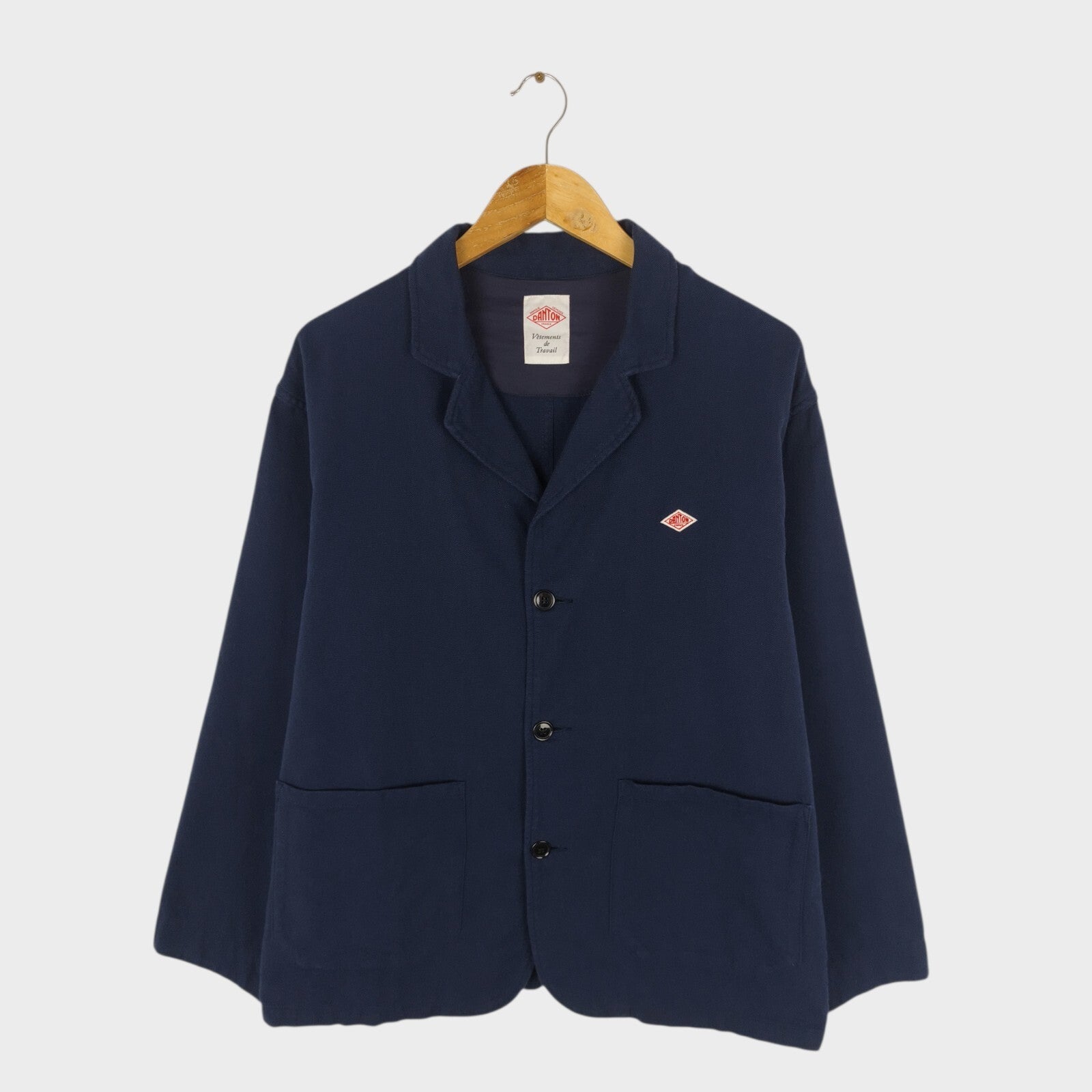 DANTON Men's Navy Blue Made in Japan 100% Cotton Chore Jacket
