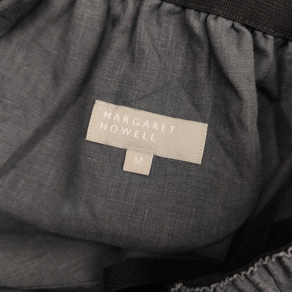 MARGARET HOWELL Men's Grey 100% Linen Elasticated Waist Shorts