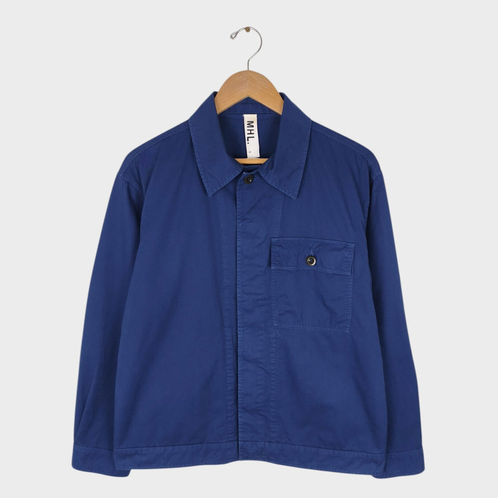 MHL MARGARET HOWELL Men's Blue Cotton Poplin Blouson Jacket