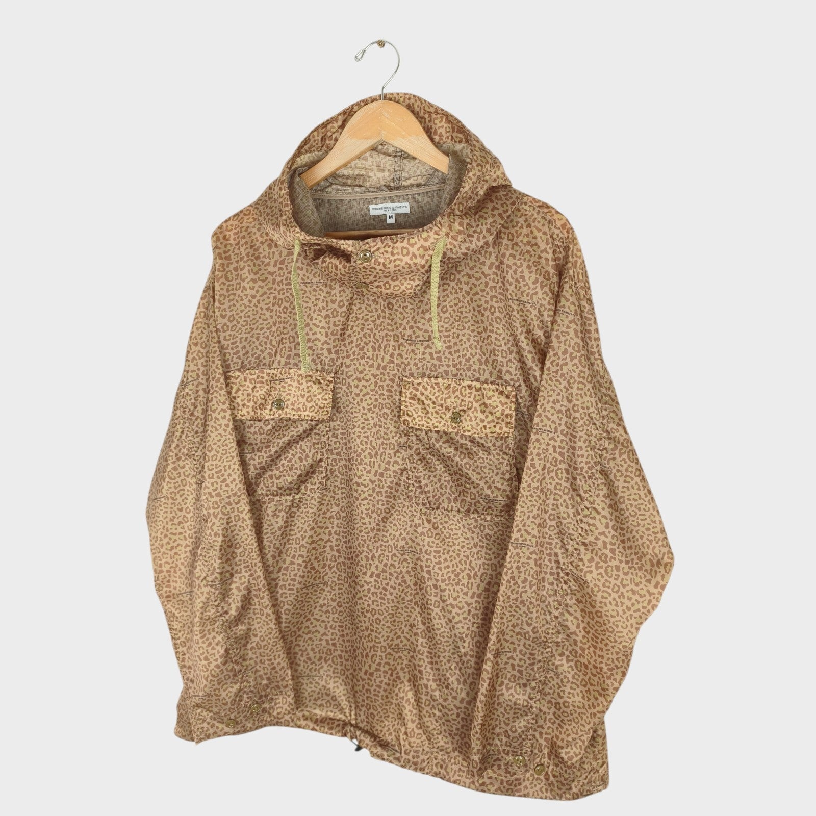 ENGINEERD GARMENTS Men's Made in USA Leopard Print Smock Parka Jacket