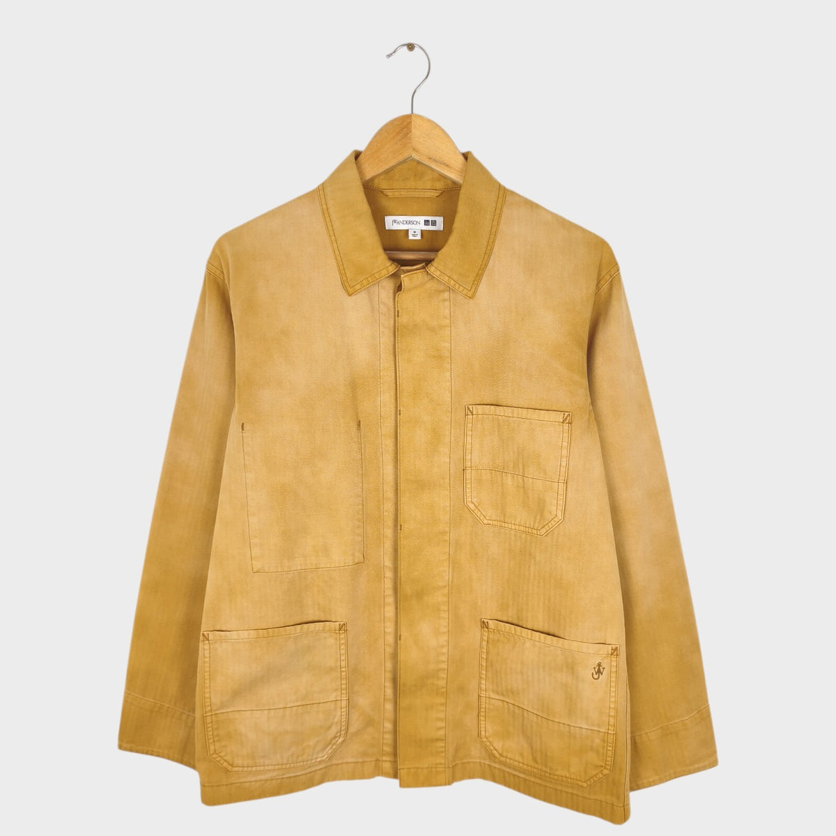 J.W. ANDERSON x UNIQLO Men's Washed Brown Embroidered Logo Chore Jacket