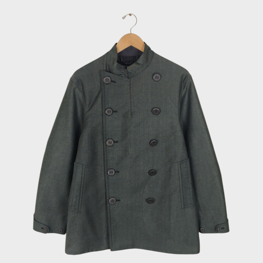 JOHN GLUCKOW Men's Pale Green Made in Japan "Headhunters Rising" The Stevedore Moleskin Jacket