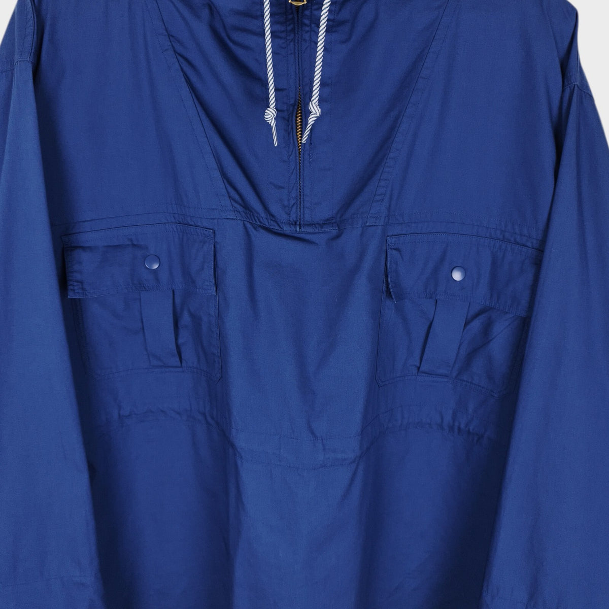 BEAMS PLUS Men's Blue Oversized Smock Anorak Parka Jacket