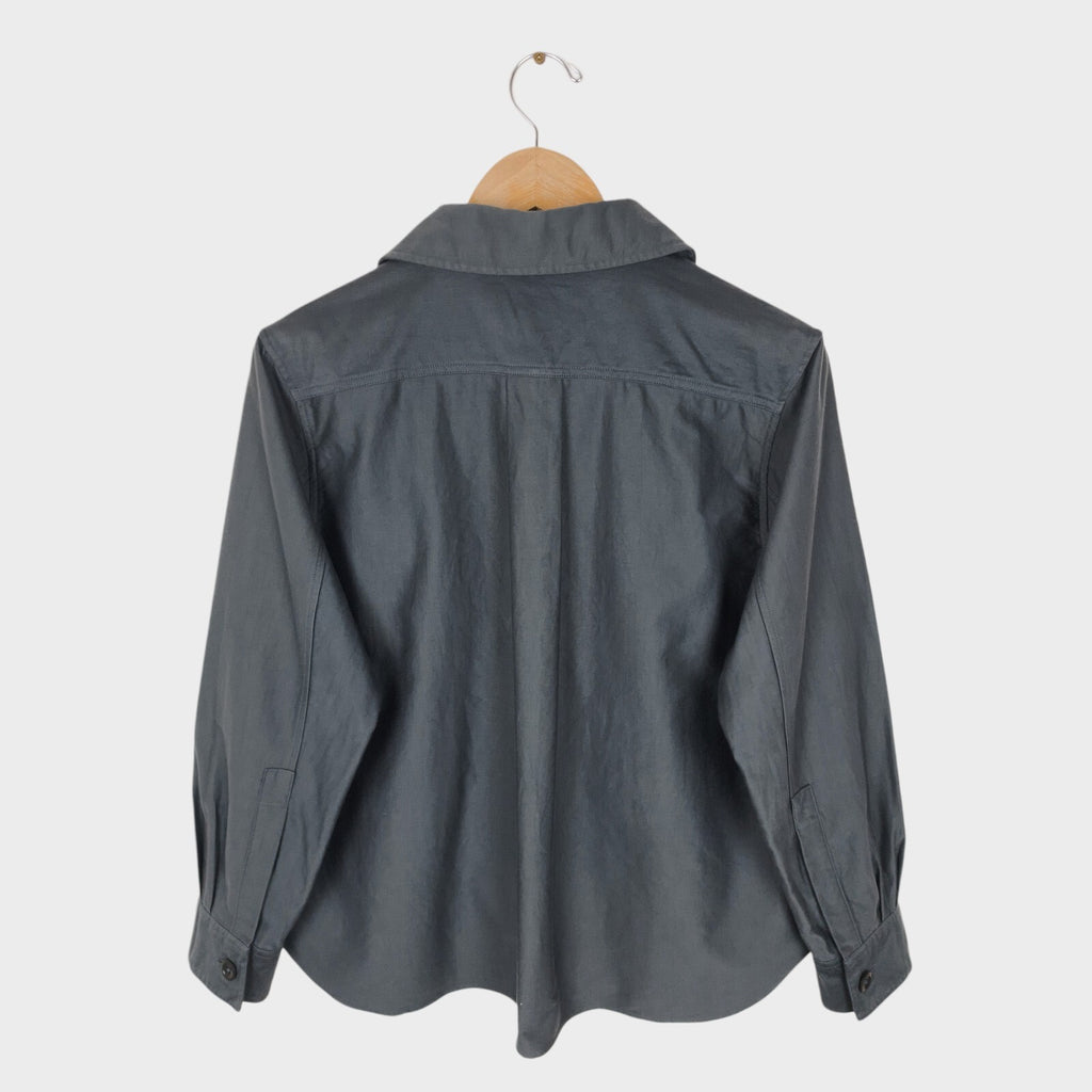 MHL MARGARET HOWELL Women's Grey Cotton Overshirt Jacket