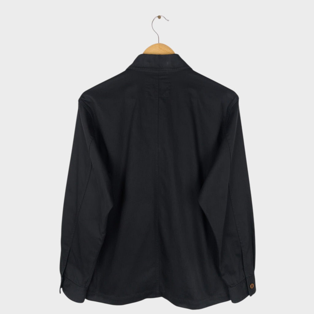 MHL MARGARET HOWELL Men's Black Cotton Twill Utility Overshirt