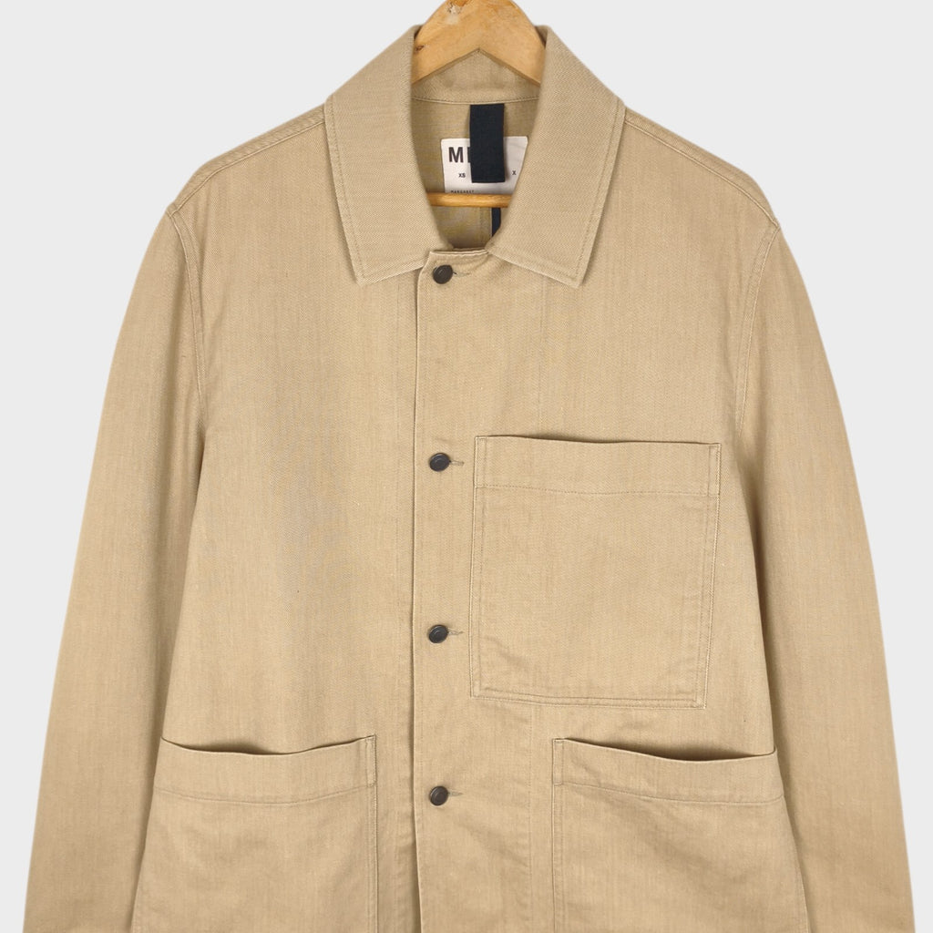 MHL MARGARET HOWELL Men's Beige Cotton Twill Chore Jacket