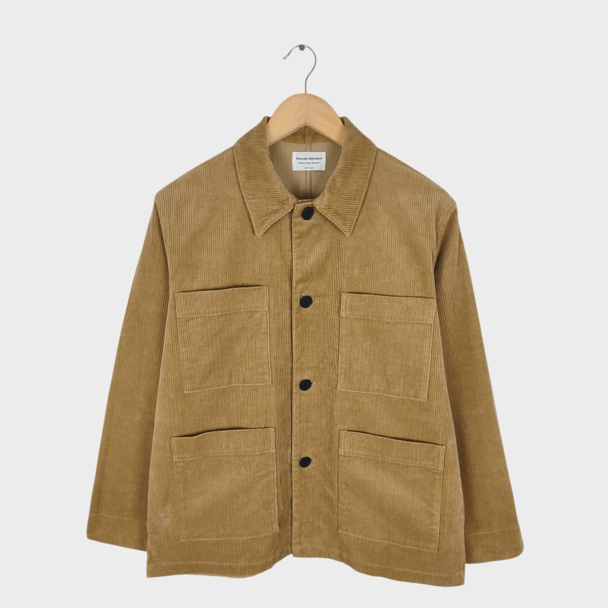 MANUAL ALPHABET Men's Beige Made in Japan Corduroy Chore Jacket
