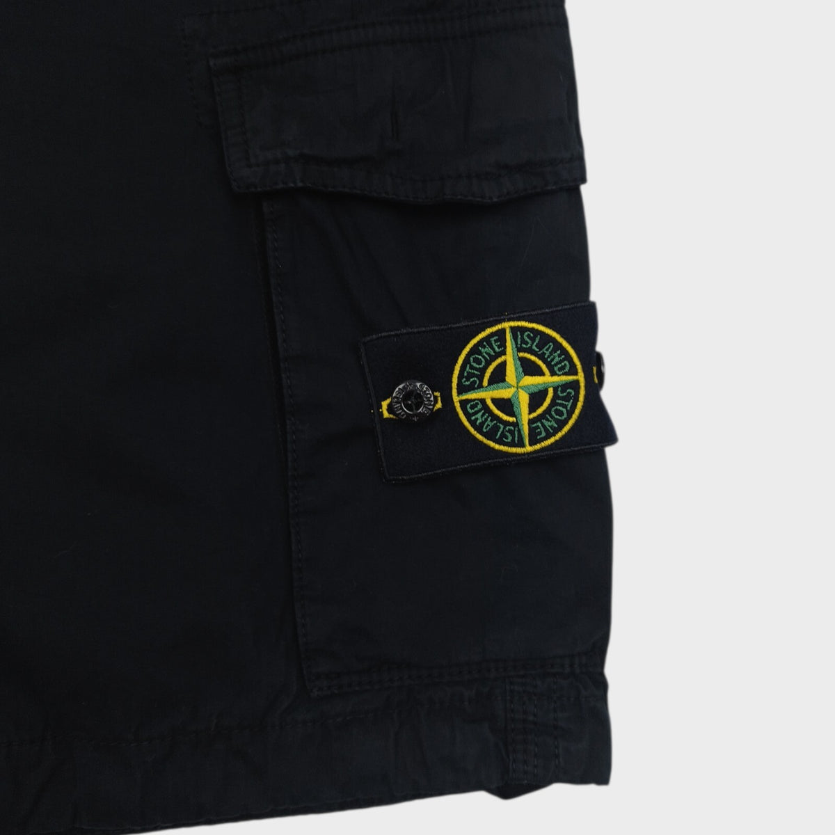 STONE ISLAND Men's Black Garment Dyed Type SL Cargo Shorts