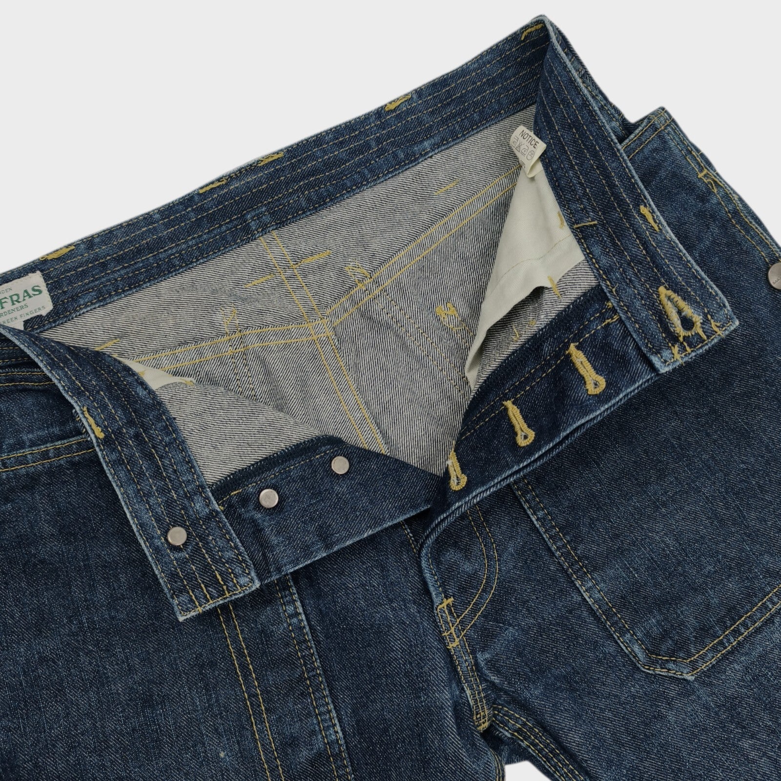 SASSAFRAS Men's Made in Japan Fall Leaf Denim Cargo Shorts