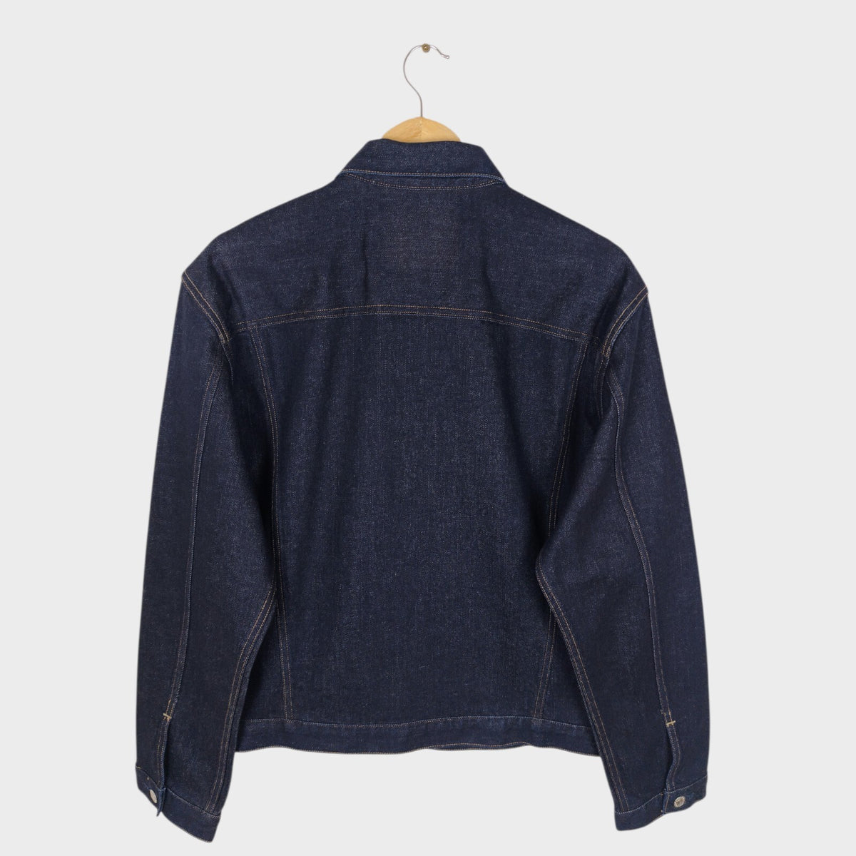 EDWIN Japan Men's Dark Blue Cropped Trucker Jacket
