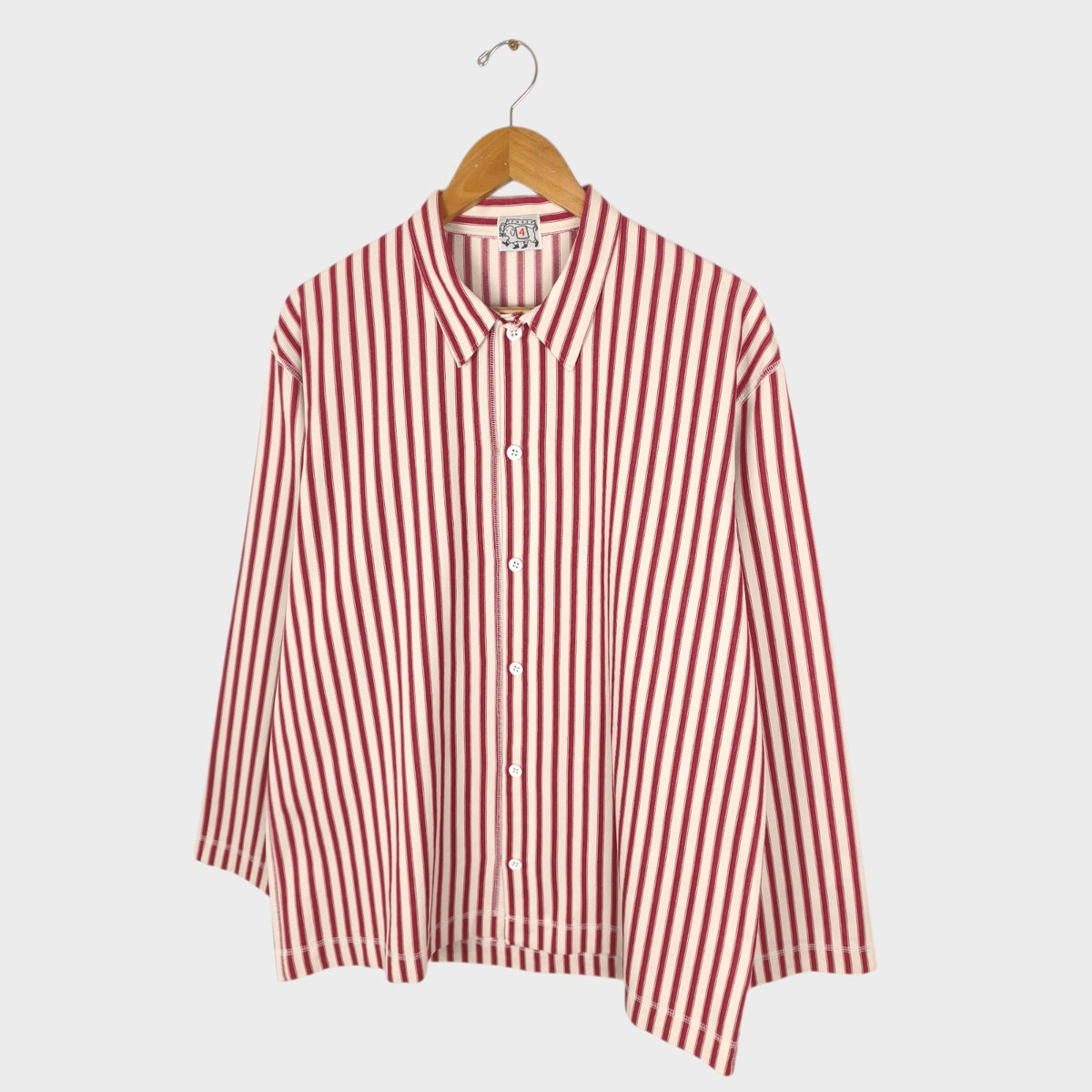 TENDER CO. Men's Made in England Weaver's Stock Type WS422 Striped Cotton Shirt