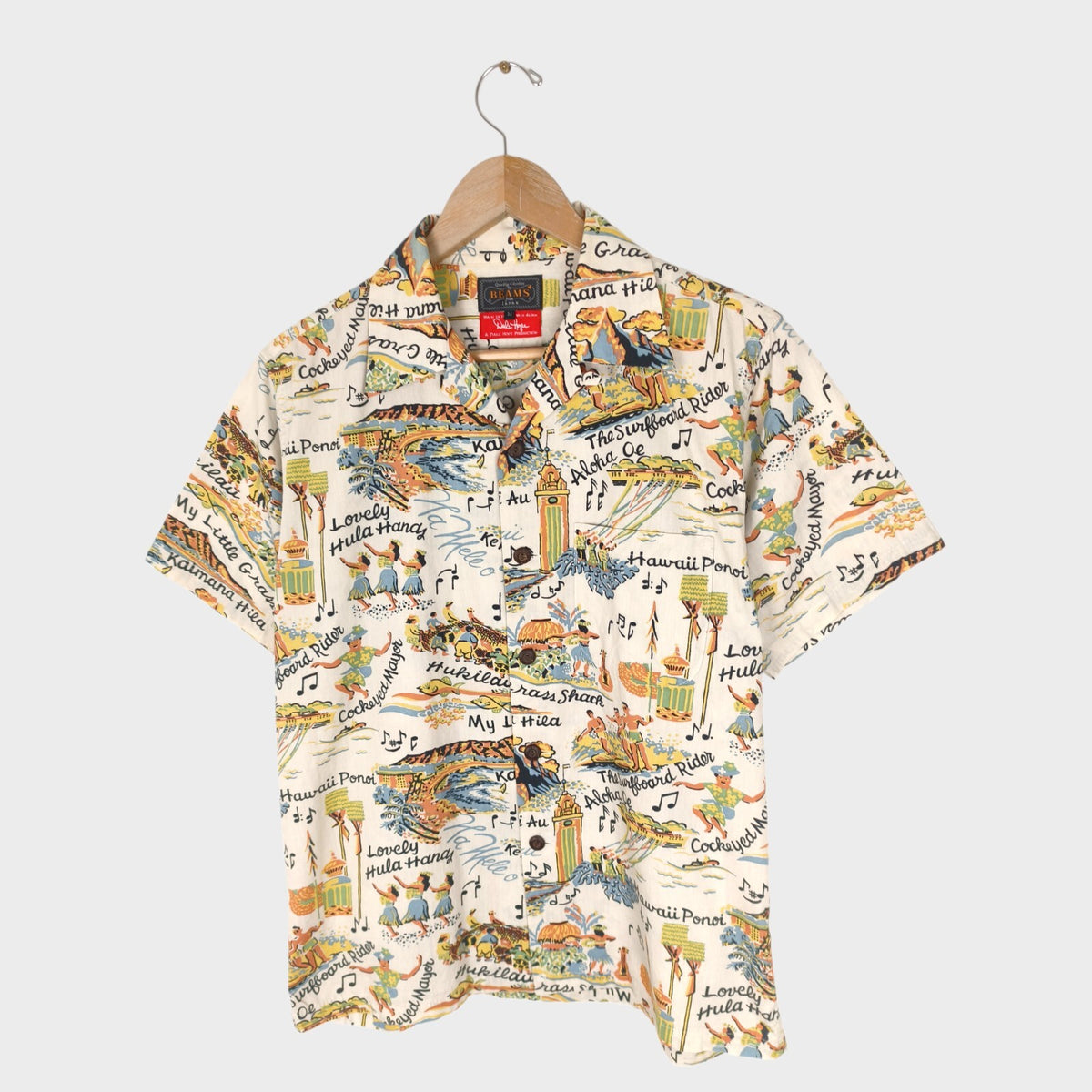 BEAMS PLUS x DALE HOPE Men's Made in USA Hawaiian Print Shirt