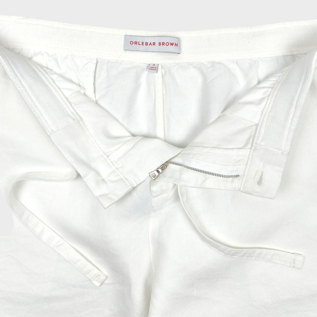 ORLEBAR BROWN Men's White 100% Linen Harton Shorts