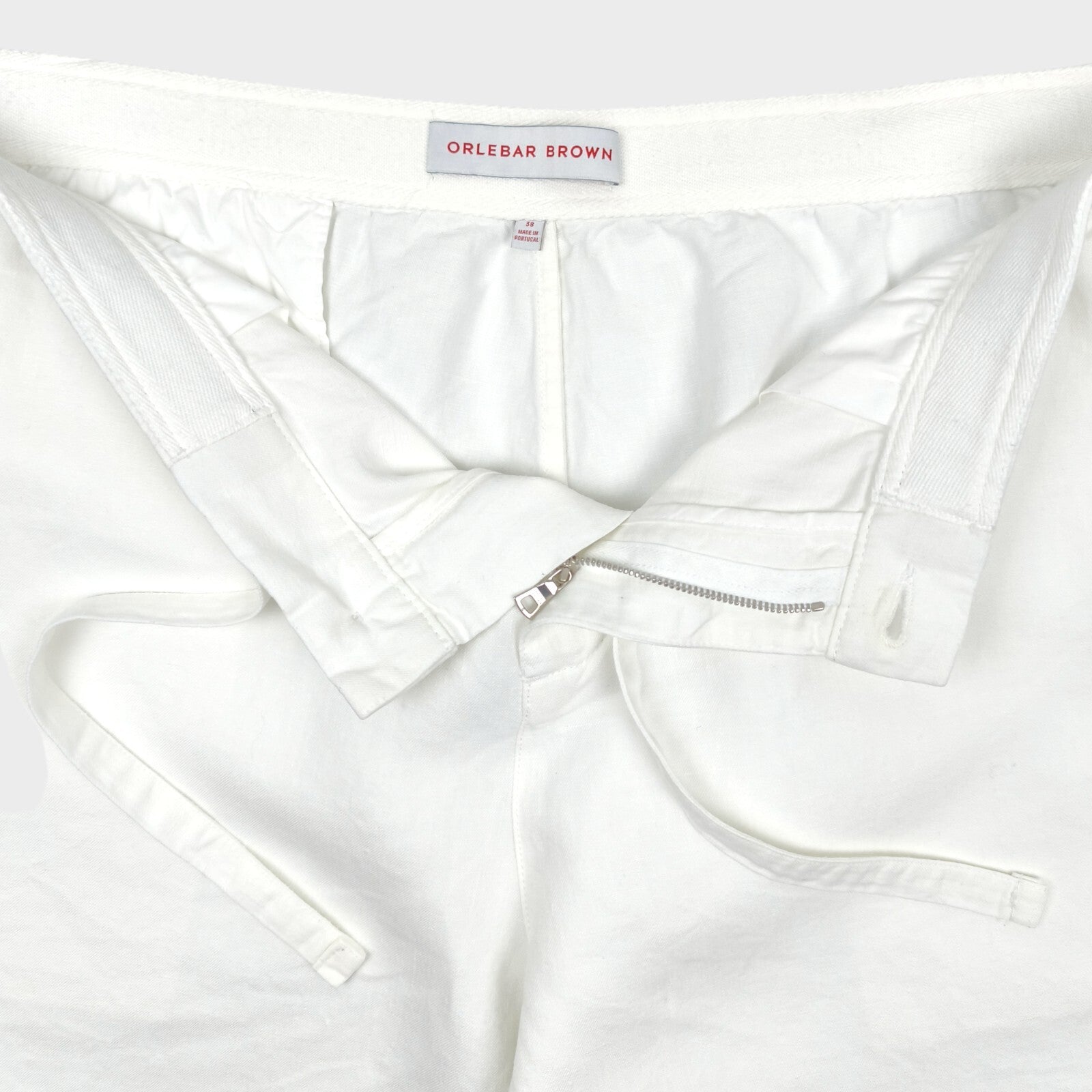 ORLEBAR BROWN Men's White 100% Linen Harton Shorts
