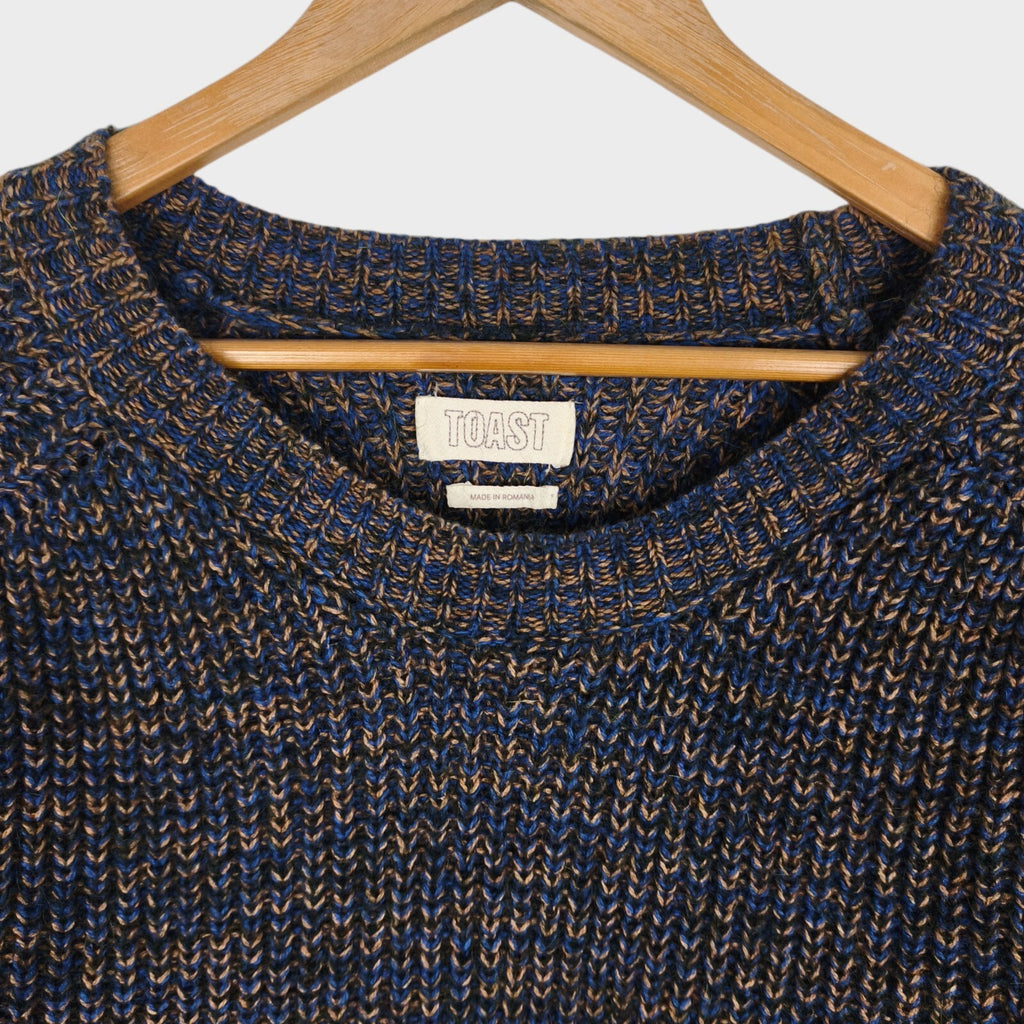 TOAST Men's 100% Mohair Wool Blend Heavyweight Chunky Knit Jumper
