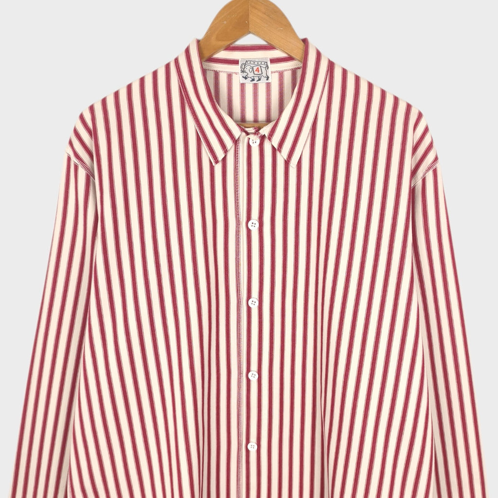 TENDER CO. Men's Made in England Weaver's Stock Type WS422 Striped Cotton Shirt