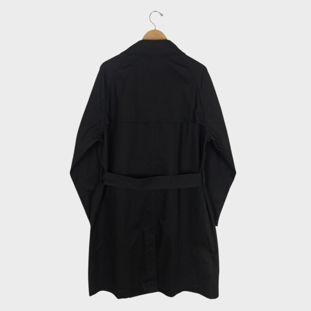 SNOW PEAK Men's Black Takibi Spec Utility Trench Coat