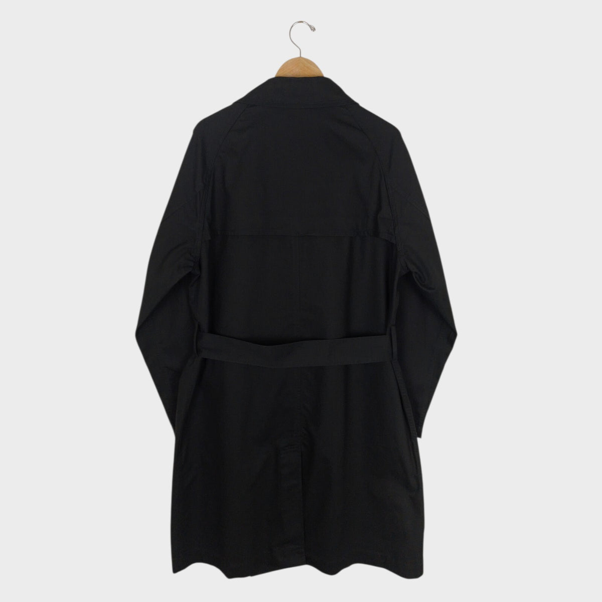 SNOW PEAK Men's Black Takibi Spec Utility Trench Coat