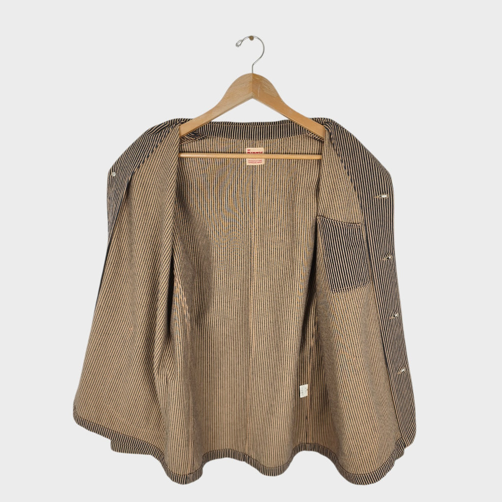 AT-DIRTY Men's Hickory Striped Made in Japan Chore Jacket