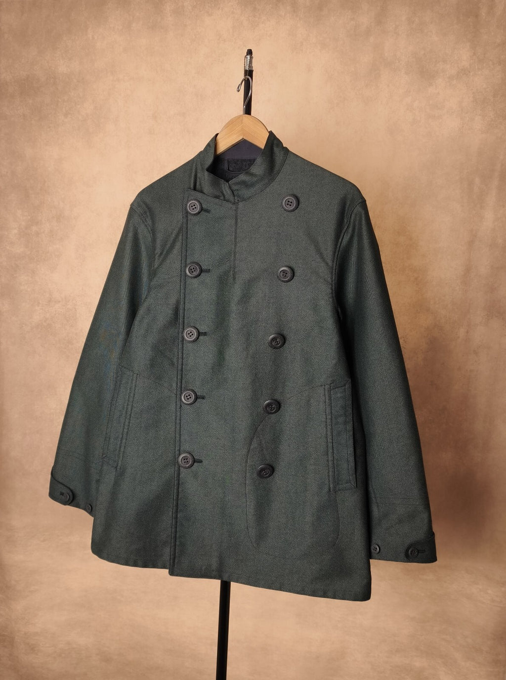 JOHN GLUCKOW Men's Pale Green Made in Japan "Headhunters Rising" The Stevedore Moleskin Jacket