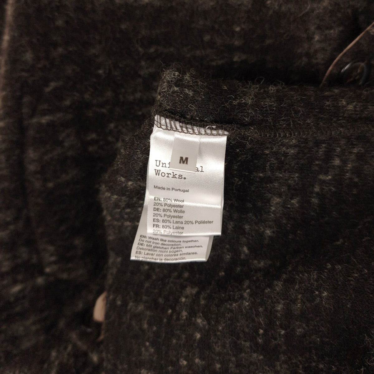 UNIVERSAL WORKS Men's Marble Wool Fleece Cardigan