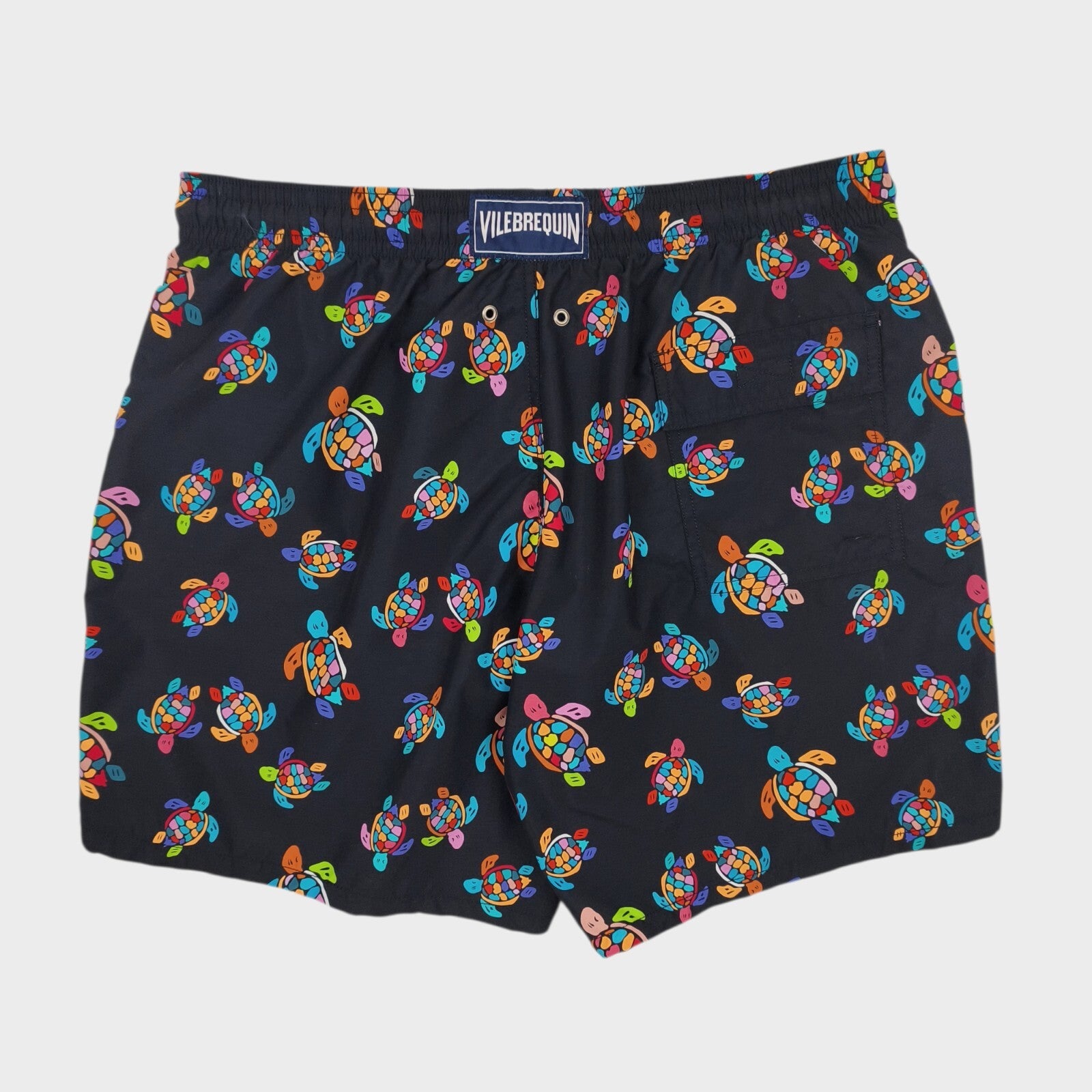 VILEBREQUIN Men's Black Turtle Print Moorea Swim Shorts