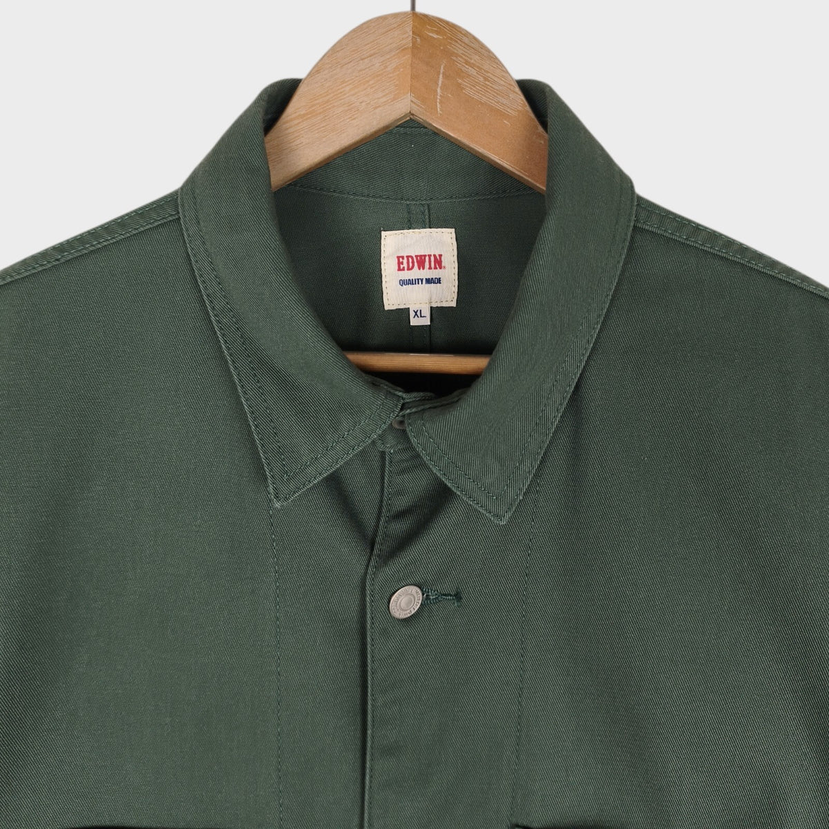 EDWIN Japan Men's Sage Green Cotton Twill Chore Jacket