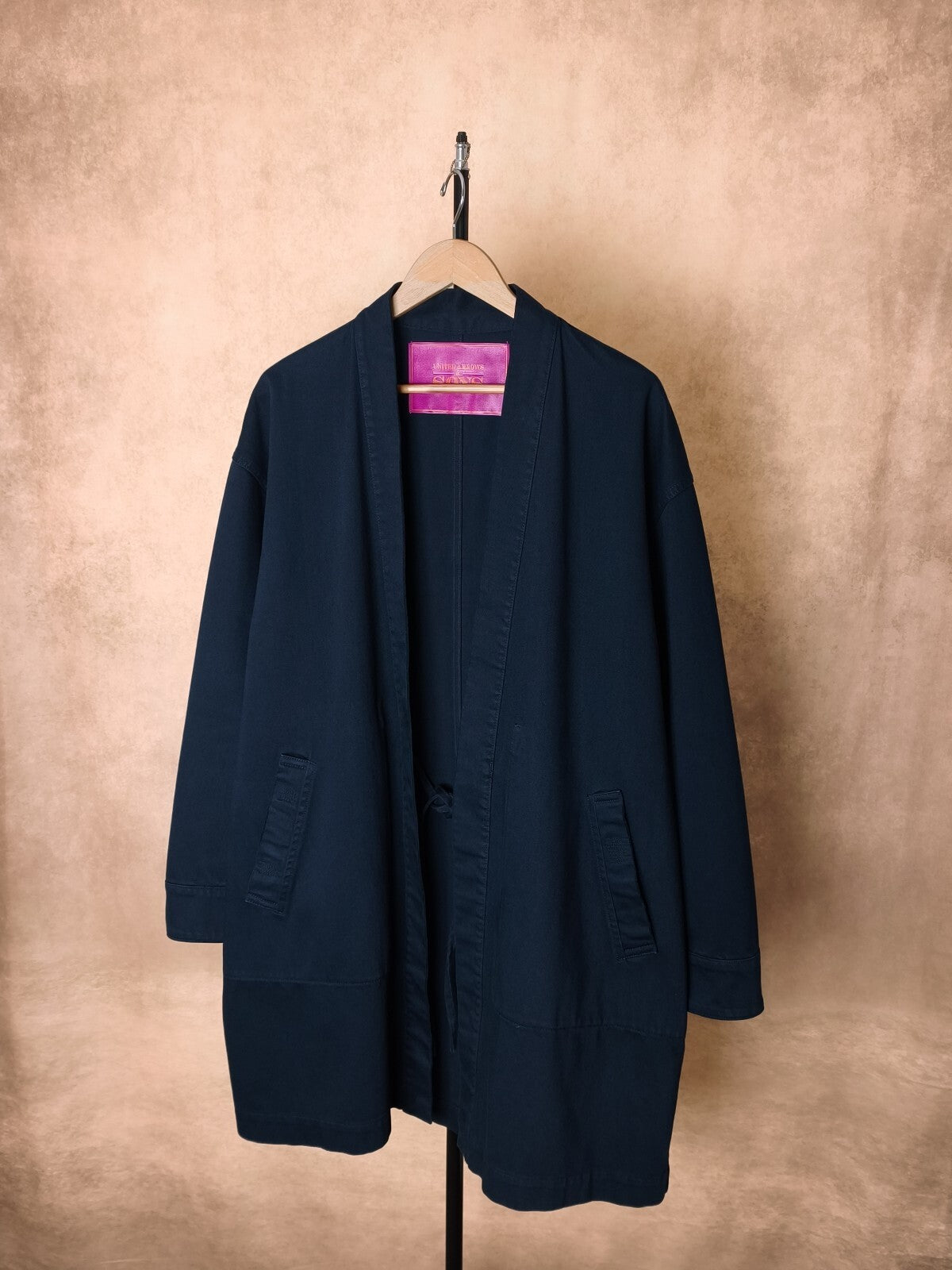 UNITED ARROWS & SONS Men's Made in Japan Navy Heavy Cotton Kimono Haori Jacket