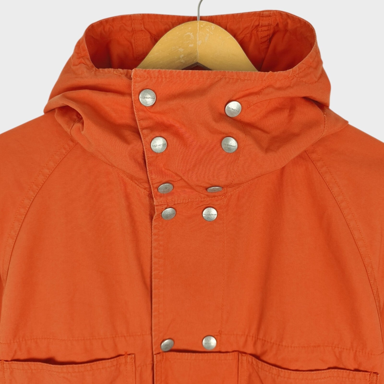 SASSAFRAS Men's Made in Japan Orange Blower Bud Parka Jacket