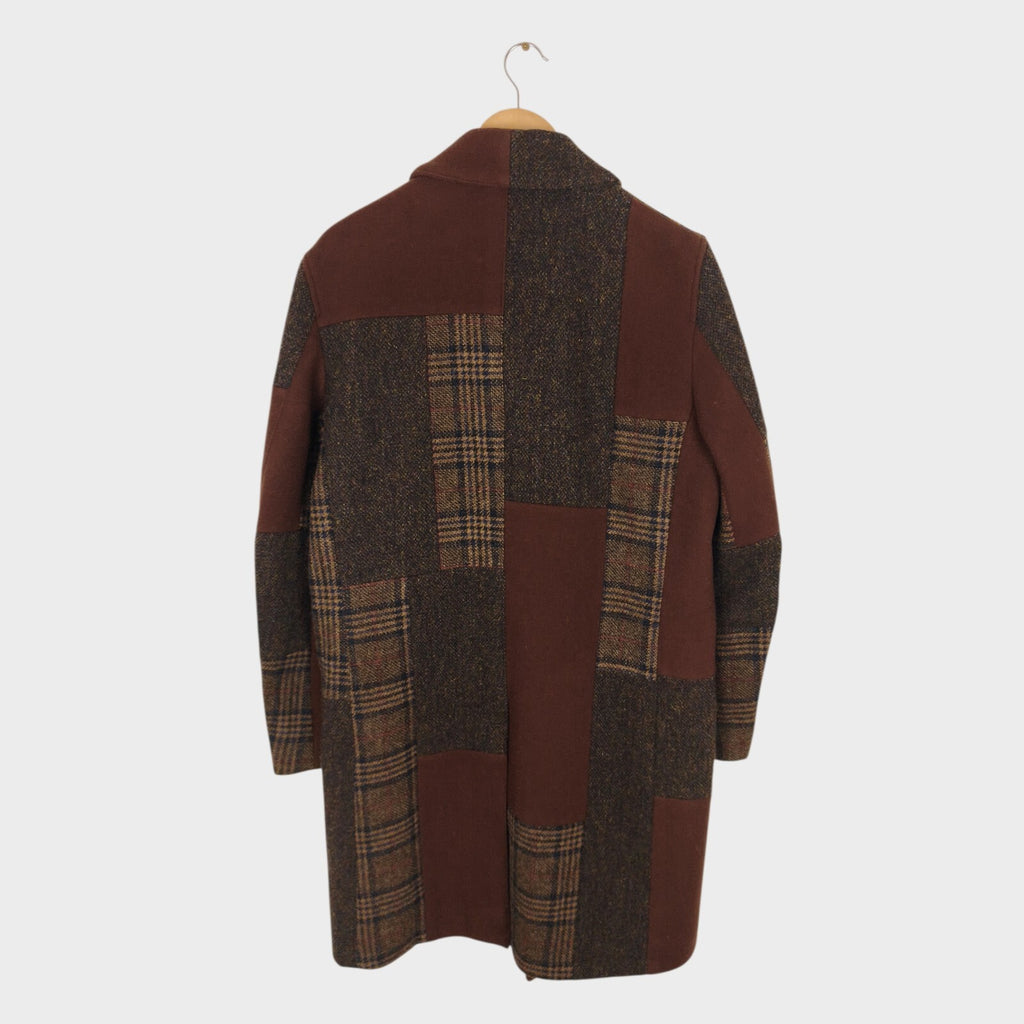 UNITED TOKYO Men's Made in Japan Wool Blend Patchwork Coat