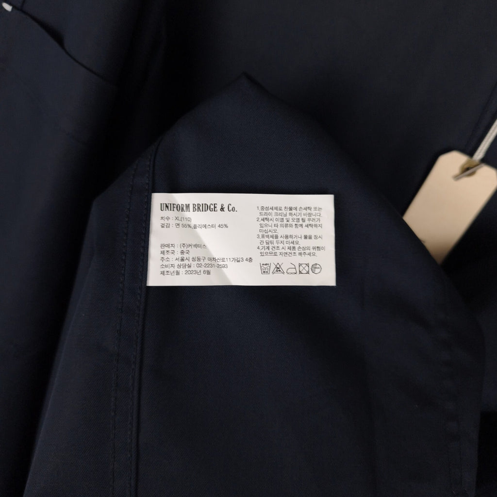 UNIFORM BRIDGE Men's Navy Coverall Chore Jacket