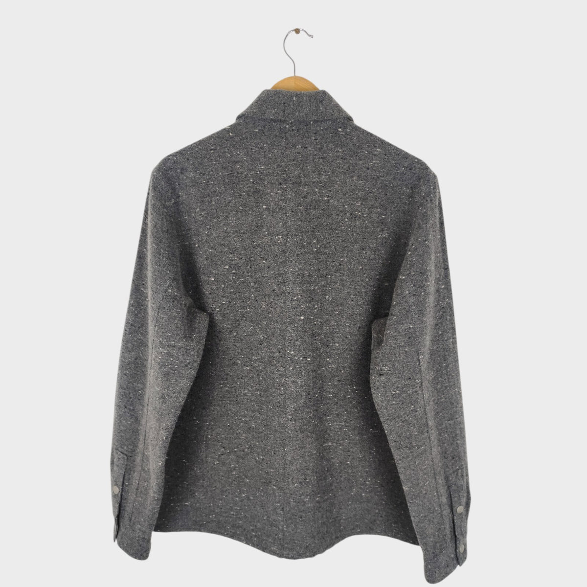 SASSAFRAS Men's Made in Japan Grey Wool Blend Leaf Blower Jacket