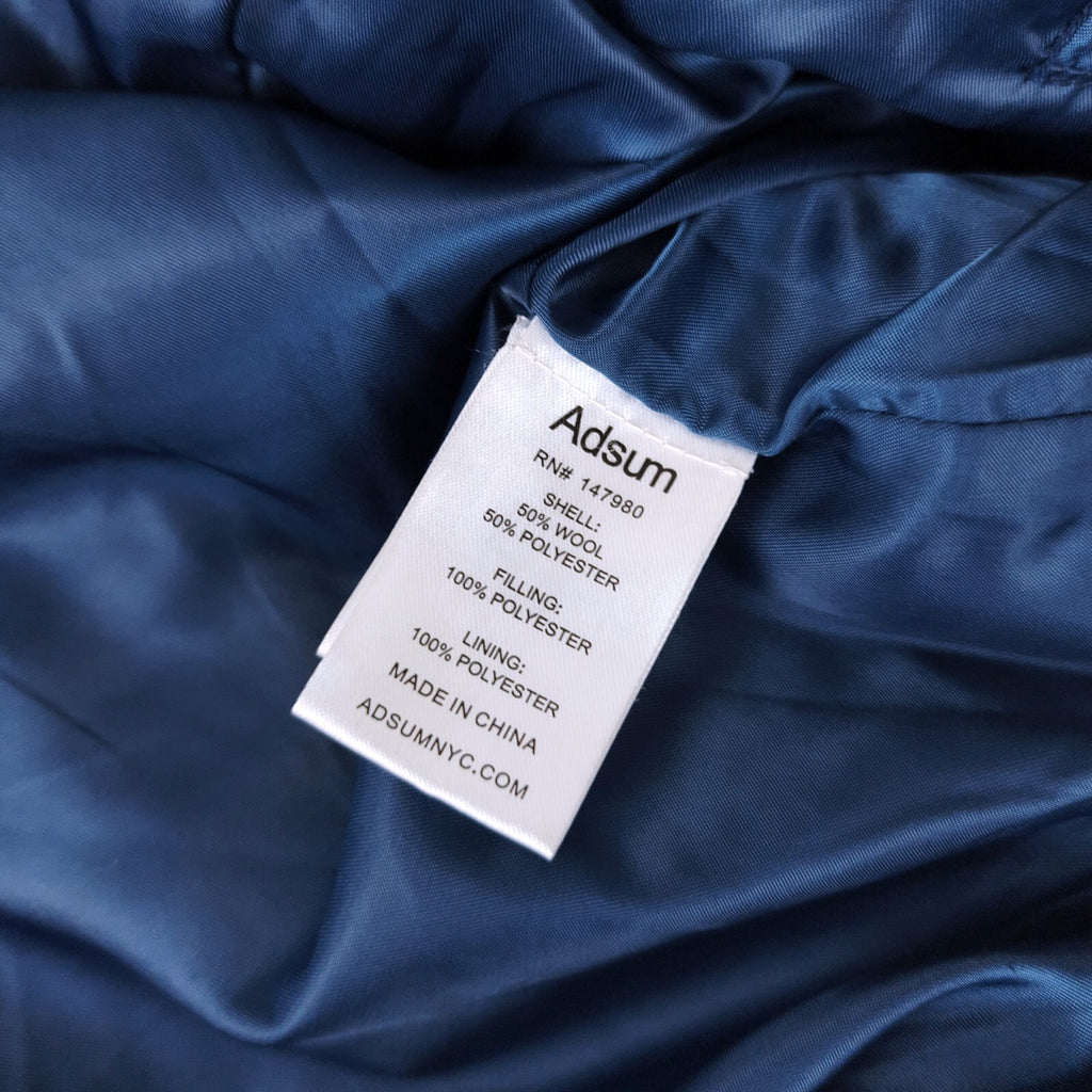 ADSUM Men's Blue Check NK Wool Blend Padded Jacket