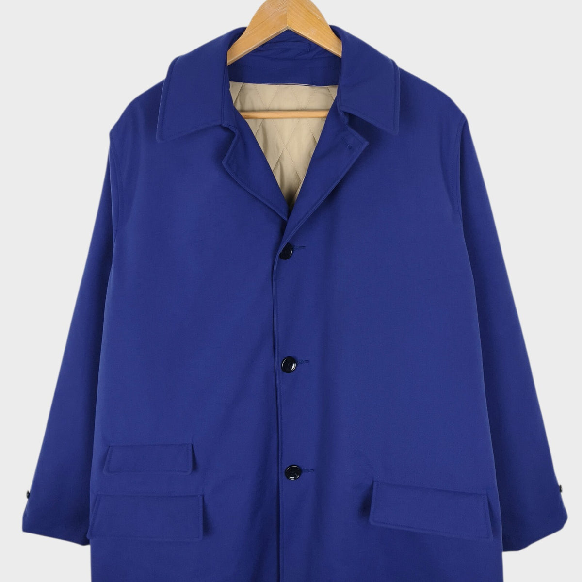 BEAMS PLUS Men's Blue Waterproof Detachable Liner Coat