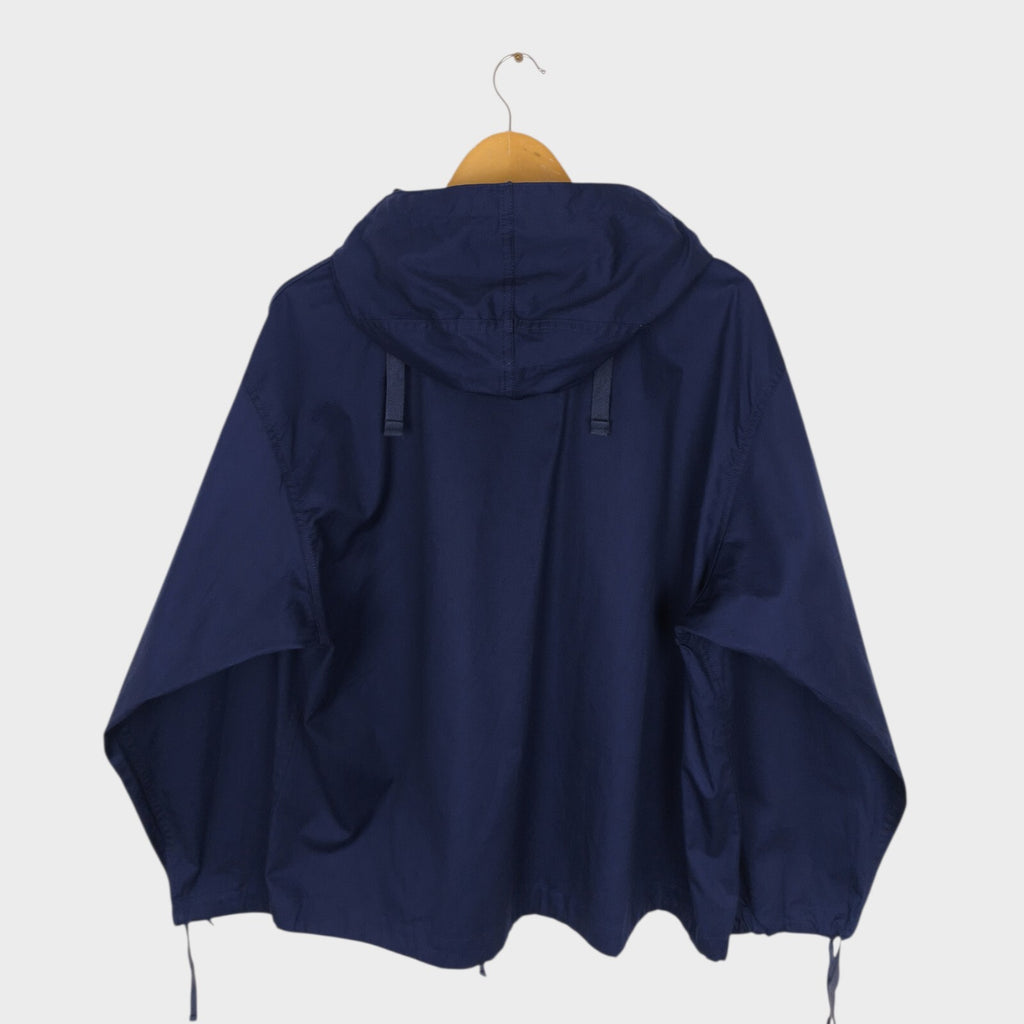 ENGINEERED GARMENTS Men's Made in USA Navy Blue Cotton Parka Cagoule Smock