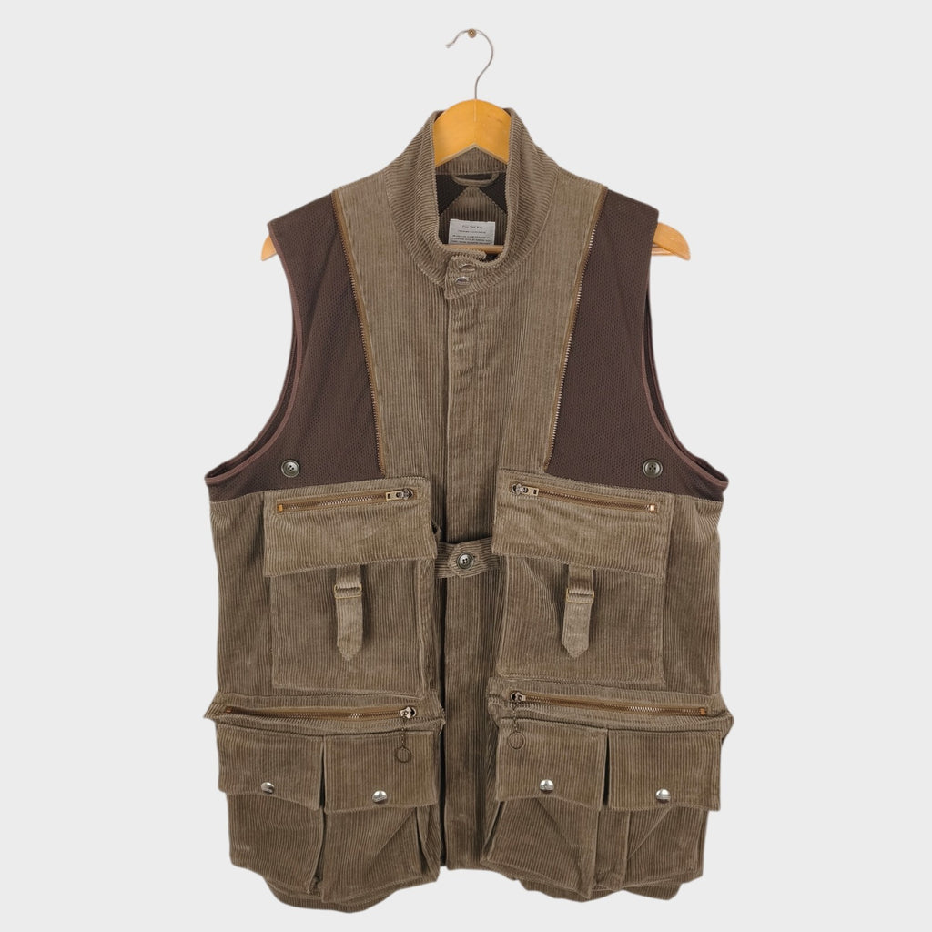 FILL THE BILL Men's Made in Japan Brown Corduroy Utility Modular Jacket