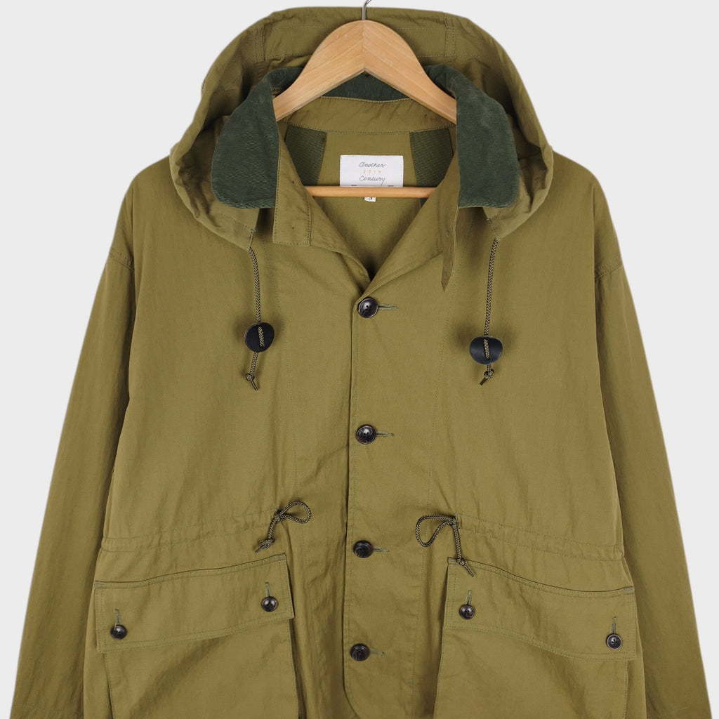 ANOTHER 20TH CENTURY Men's Olive Made in Japan Cotton/Nylon Sherpa Parka Jacket