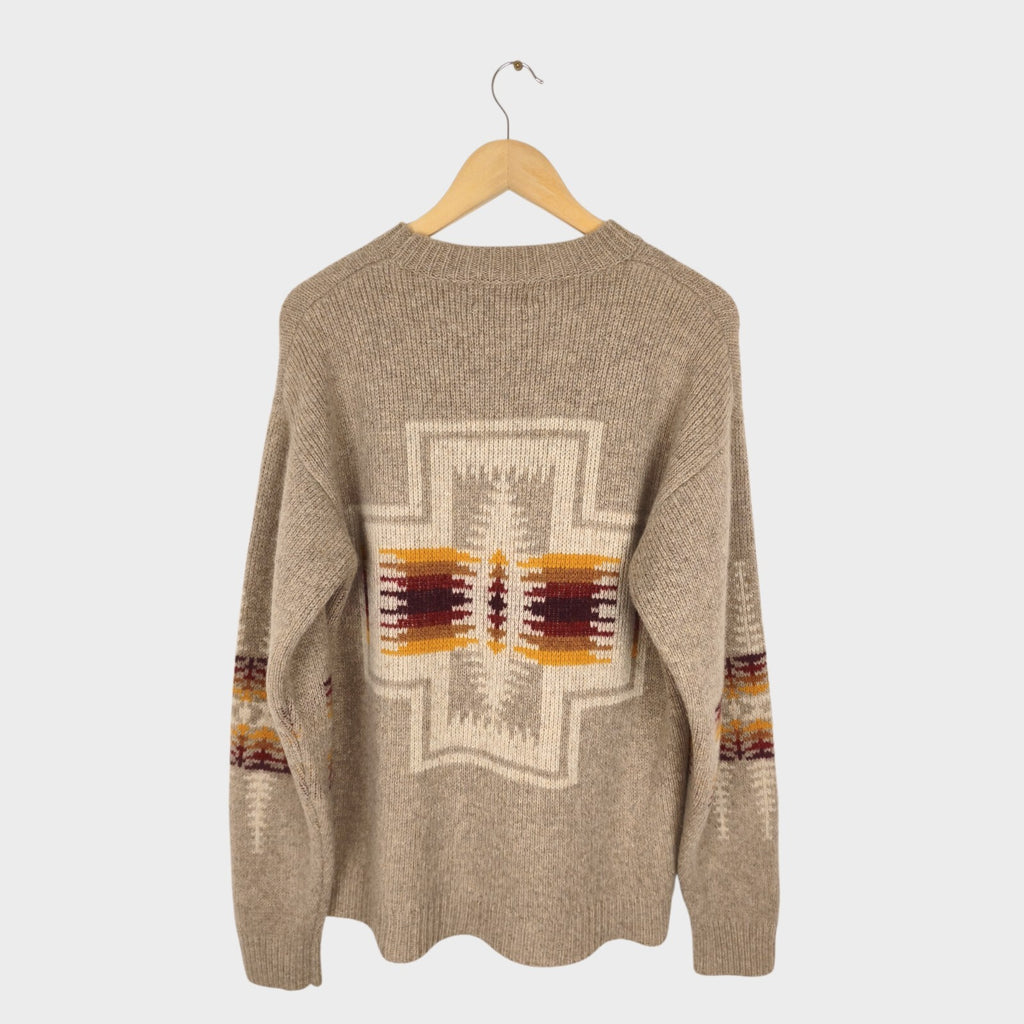 PENDLETON Men's Navajo Jacquard 100% Wool Jumper