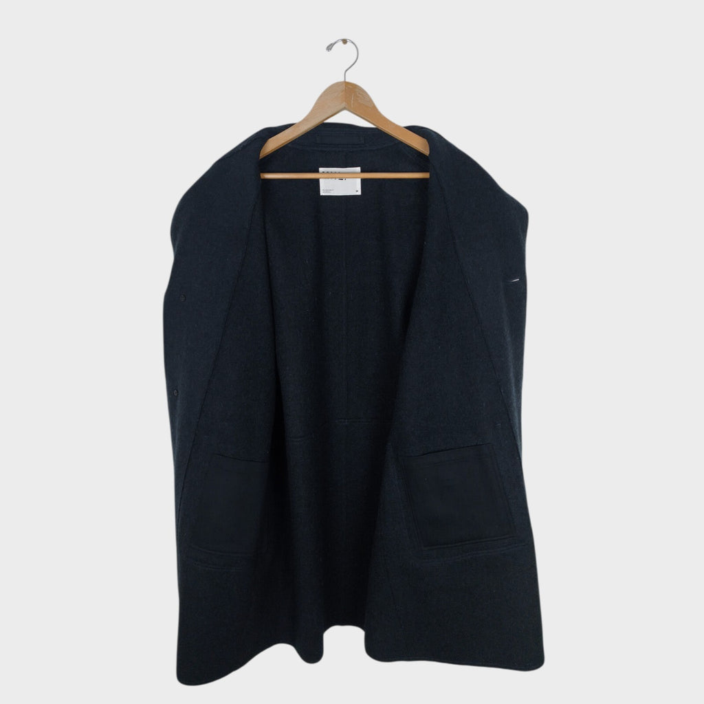 MHL MARGARET HOWELLL Men's Dark Navy Heavyweight 100% Wool Coat