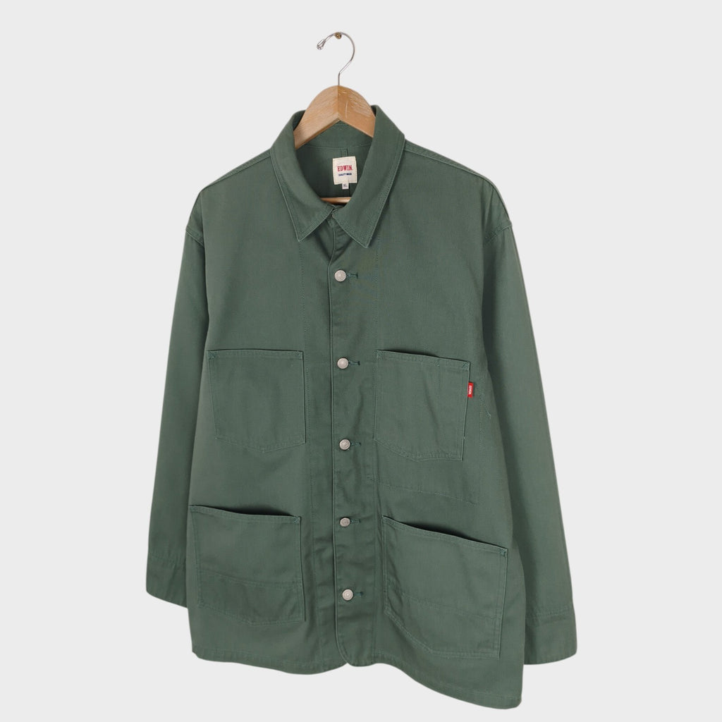 EDWIN Japan Men's Sage Green Cotton Twill Chore Jacket
