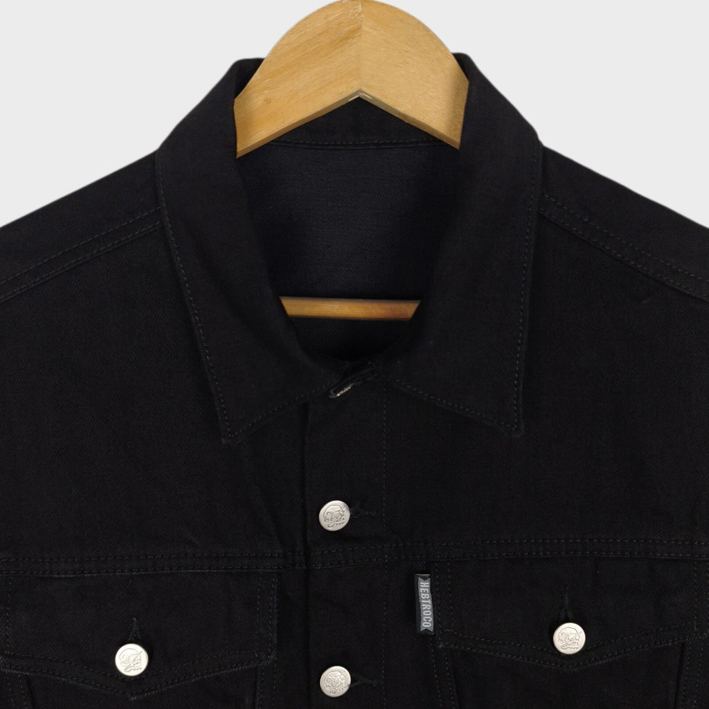 HEBTROCO Men's Made in England Pata Negra Rider's Selvedge Denim Vest