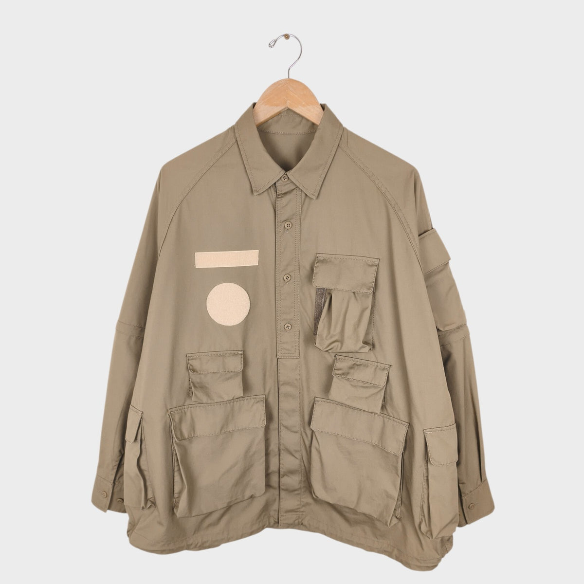 WAX ORIGINAL Japan Men's Coyote Taupe 100% Ventile Cotton Utility Jacket