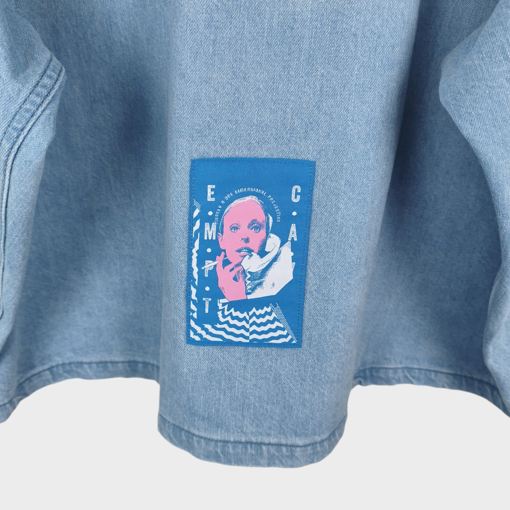 CAV EMPT Men's Made in Japan Washed Blue Short Denim Jacket