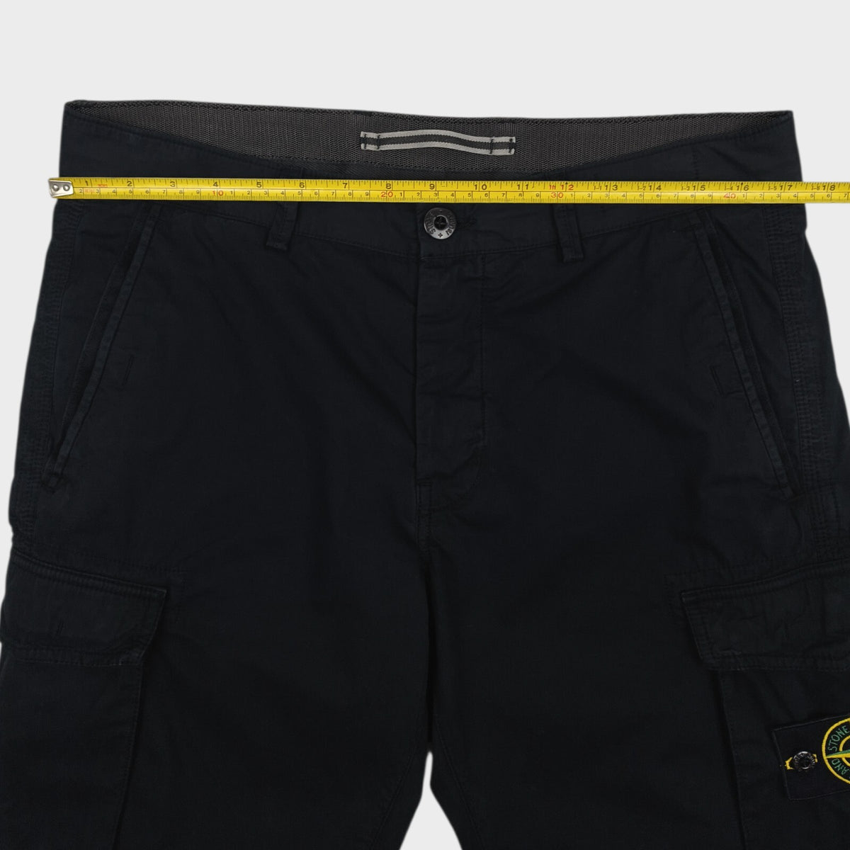 STONE ISLAND Men's Black Garment Dyed Type SL Cargo Shorts