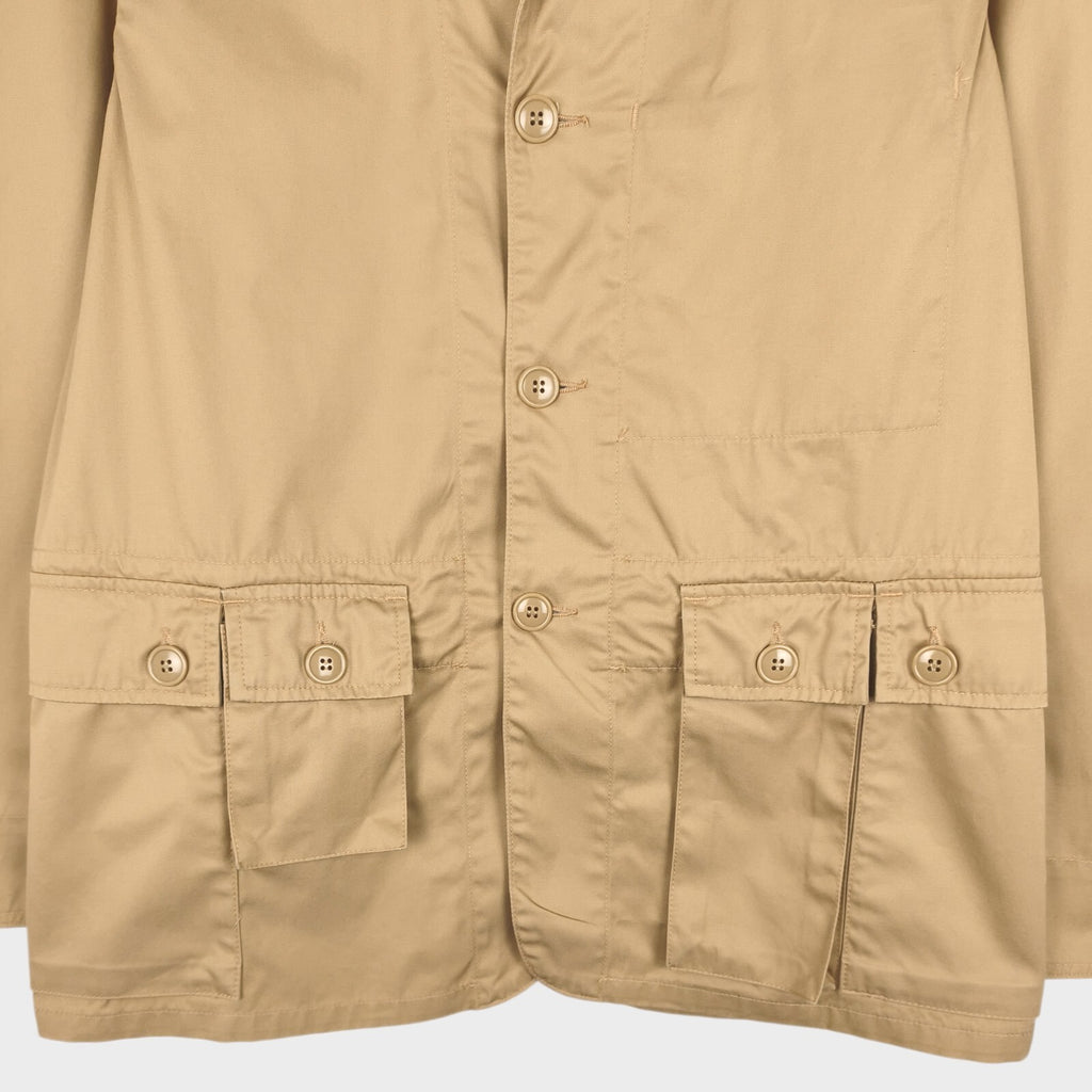 SASSAFRAS Men's Made in Japan Beige Cotton G.D.U. Leaf Jacket