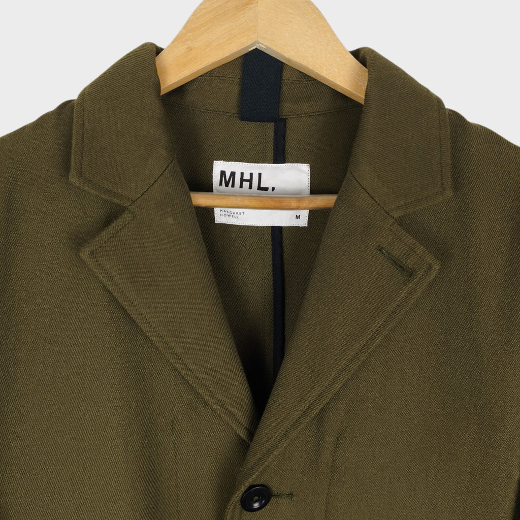 MHL MARGARET HOWELL Men's Olive Green Cotton/Wool Chore Blazer Jacket