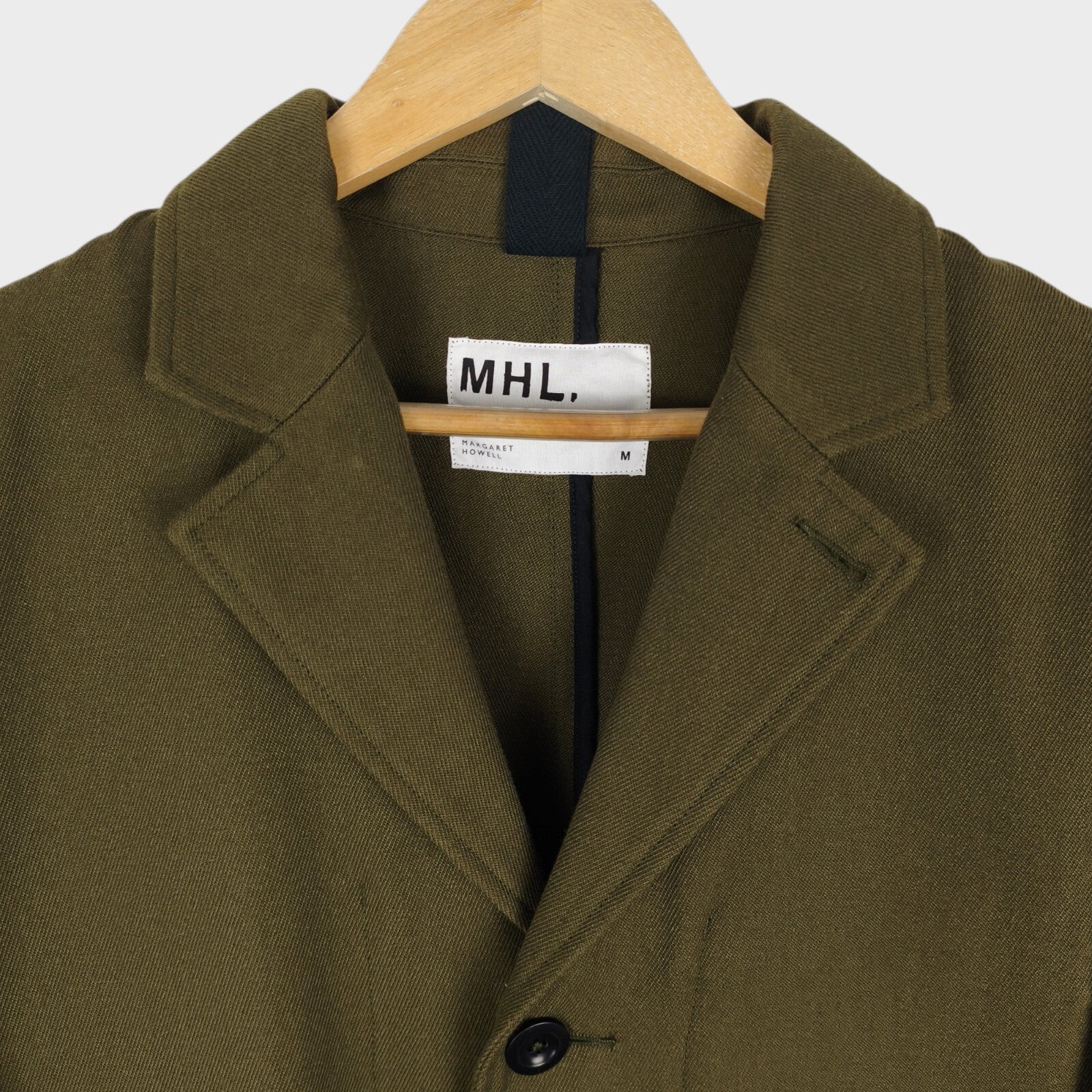 MHL MARGARET HOWELL Men's Olive Green Cotton/Wool Chore Blazer Jacket