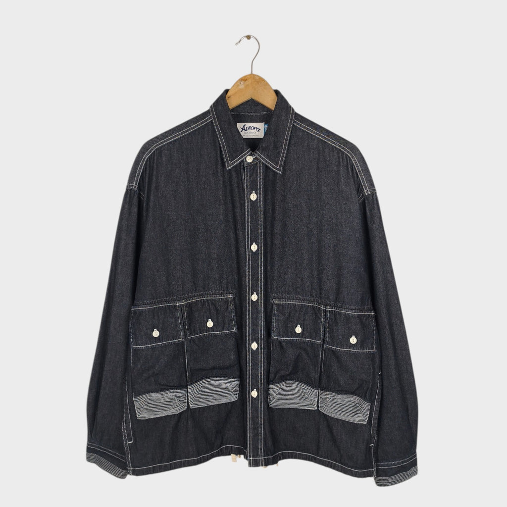 AOZORA BLUE HEAVEN Japan Men's Oversized Utility Denim Jacket